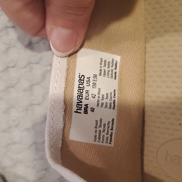 NWOT Havaianas Shoes White Size 10 (#12) - Picture 6 of 7